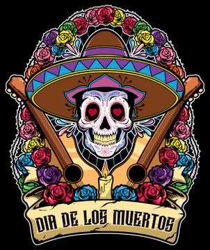 Day of the Dead Mascot 库存插图