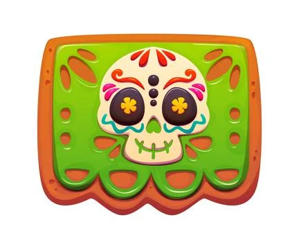 Day of the Dead Mexican calavera cookie sweet bake Ilustración de archivo