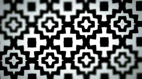 Day of the dead, Mexican influence style black and white looping pattern Stock Footage 108116353