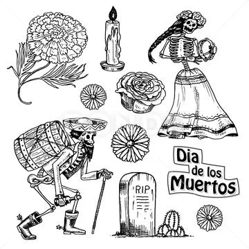Day of the dead. Mexican national holiday with the original inscription in Stock Illustration