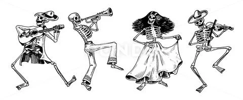 Day of the dead. Mexican national holiday. Original inscription in Spanish Dia Stock Illustration