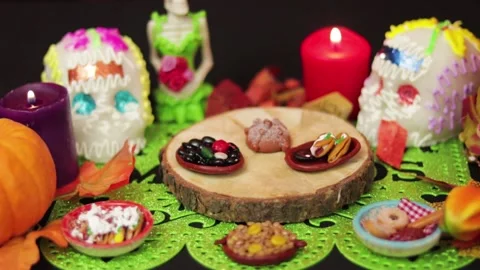 Day of the dead mini offering 001 Vídeos de archivo 170514564