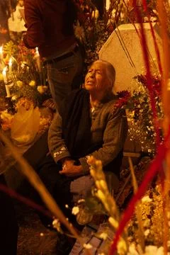 Day of the Dead in Mixquic, Mexico. Stock Photos