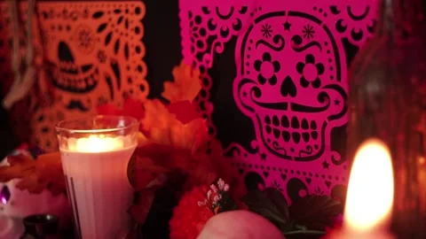 Day of the dead offering 002 Stock Footage 170514629