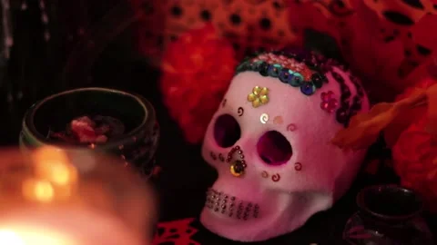 Day of the dead offering 003 Stock Footage 170514681