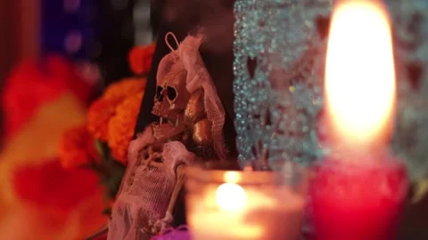 Day of the dead offering 011 Stock Footage 170514841
