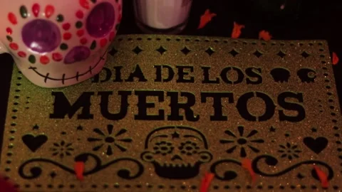 Day of the dead offering 012 Stock Footage 170514909