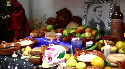 Day of the Dead Offerts Stock Footage 10045490