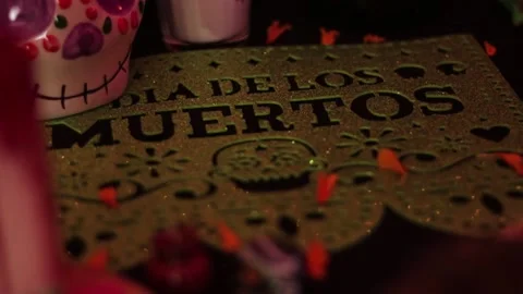 Day of the dead. Papel picado.- Stock Footage 170515772