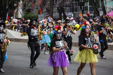 Day of the Dead Parade, Mexico Stock Photos