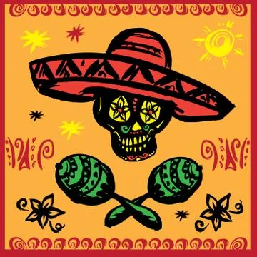 Day of the dead party. Stock Illustration