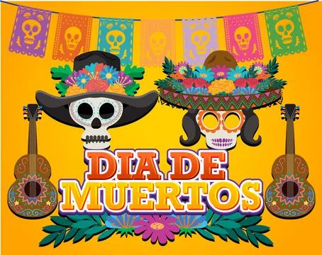 Day of the Dead poster design Stock Illustration
