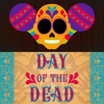 Day of the dead poster Stock Illustration