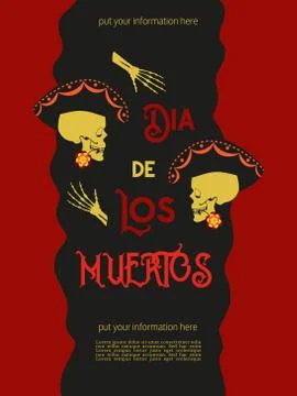 Day of the dead poster Stock Illustration