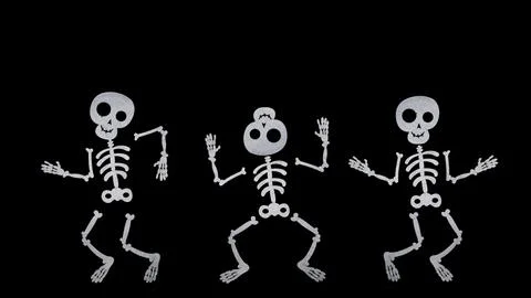 Day of the Dead.  skeleton dancing and  playing. Stock Photos