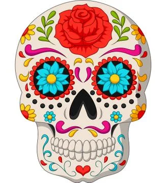 Day of the Dead Skulls Stock Illustration