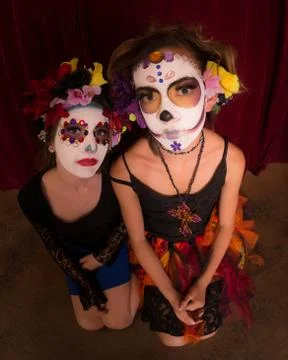 Day of the dead teens Stock Photos