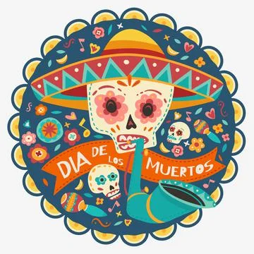 Day of the dead. Vector illustration. Stock Illustration