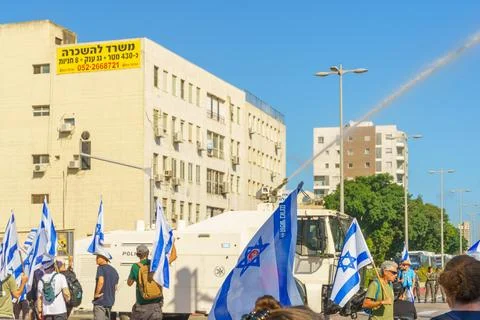 Day of disruption protest in Haifa Stock Photos