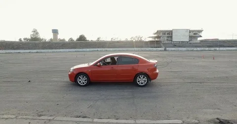 Day down track stock car race cars go around track car racing, playback Stock Footage 84941371