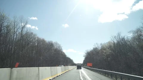 Day Driving Timelapse on I-81 in Pennsylvania towards Centralia, PA Video stock 112571258