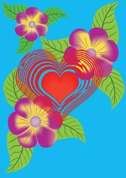 Day of the enamoured. Stock Illustration