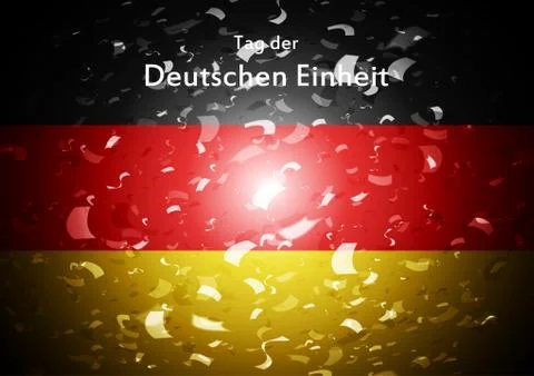 Day of German unity abstract design. Tag der deutschen Einheit Illustrazione stock