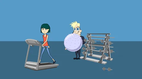 Day at the Gym Animation:  Looping Stock Footage 35473937