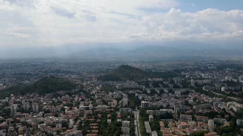 Day Hyperlapse over city of Plovdiv, Bulgaria Stock Footage