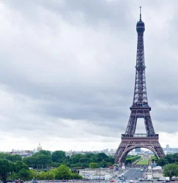 Day image of the main tower in Paris - Tower Effel Stock Photos