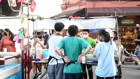 A day in Jonker Street, Melaka Stock Footage 204765697