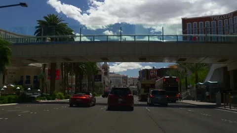 day las vegas city famous strip street t... | Stock Video | Pond5