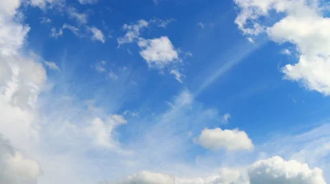 Day light blue sky running clouds 4k time lapse 스톡 동영상 48468935