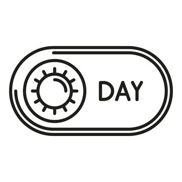 Day light mode toggle switch ui icon button Illustrazione stock