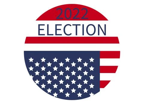 Day of mid-term elections. Vote 2022 USA, banner design. Political election c Ilustração Stock