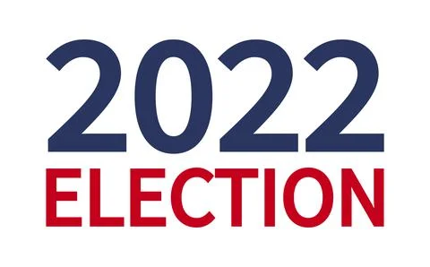 Day of mid-term elections. Vote 2022 USA, banner design. Political election c Ilustração Stock