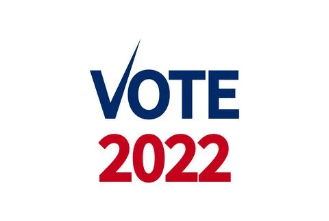 Day of mid-term elections. Vote 2022 USA, banner design. Political election c Ilustração Stock