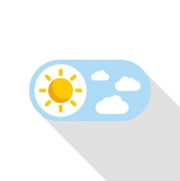 Day mode switch icon showing sun and clouds Stock Illustration