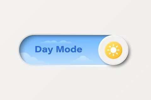 Day Mode Toggle Switch, Vector Illustration. Light Mode Toggle Switch with Su Illustration