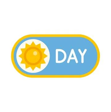 Day mode ui button toggle switch design イラスト素材