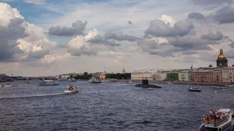 Day of the Navy in St. Petersburg Stock Footage 65811341
