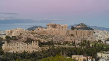 Day to night in Acropolis Video stock 85580860