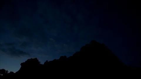 Day to night astro time lapse video with a low angle to sky setup  Stock Footage 82188201