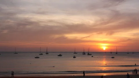 Day To Night Beach Time Lapse Stock-Footage 2256388