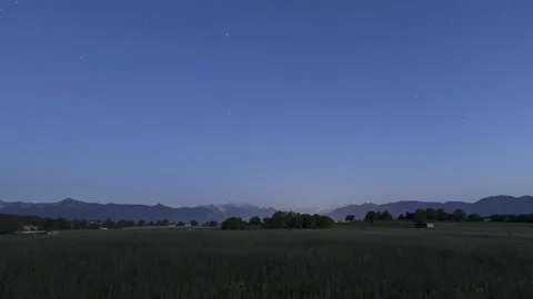 Day-night-day timelapse bavarian foothill of the alps Stock Footage 155139094