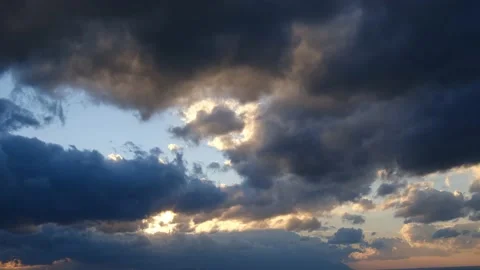 Day to night fast moving clouds scape time lapse Stock Footage 231050355