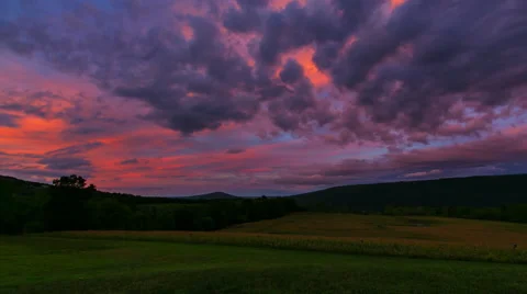 Day to Night Field Timelapse Stock Footage 57750165