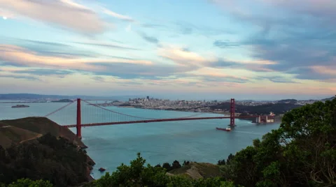Day To Night Golden Gate Bridge And San Stock Video Pond5