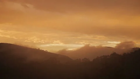 Day To Night Heavy Cloud Dusk Skyline Silhouette Sunset Time Lapse Brazil. Video stock 152644718