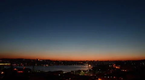 Day to Night in Istanbul Stock Footage 61938220